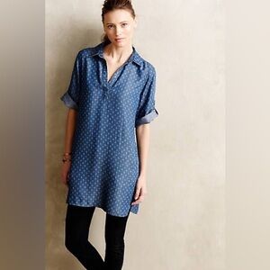 Cloth & Stone Indigo Patterned Dress